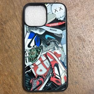 Nike Air/ Supreme Stylish Sneaker Graphic Phone Case. (iPhone 13 Pro Max)